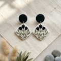 Dark Floral Earrings