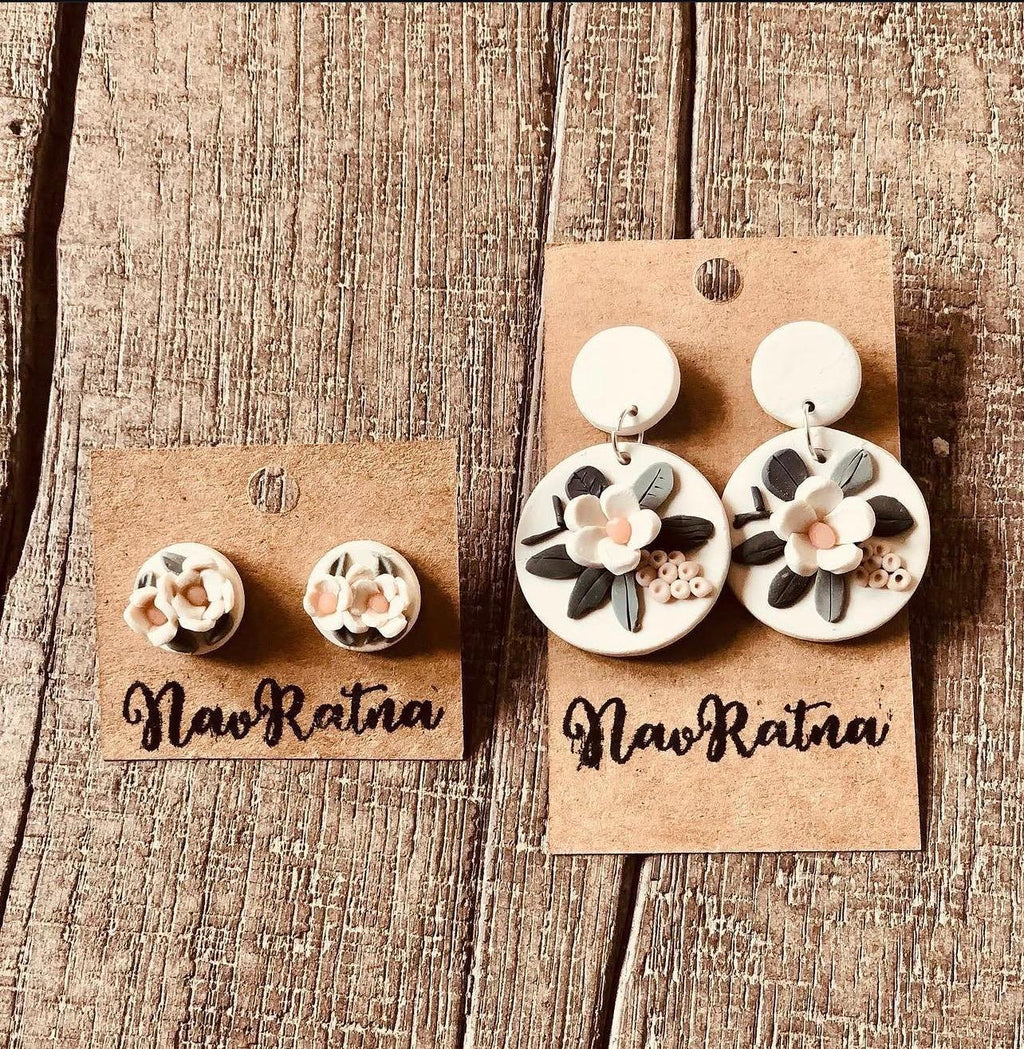 Magnolia Studs shown next to the matching Magnolia Drops
